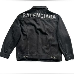 Balenciaga Black Denim Jacket Authentic